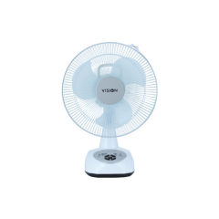 Vision Rechargeable Table Fan-12"(White)-USB Charger