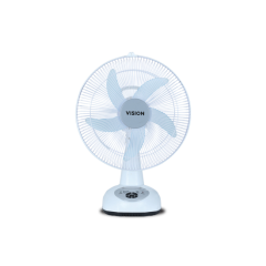 VISION RECH. TABLE FAN-14""(WHITE)-USB CHARGER