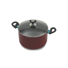TPR NS Glamour Casserole with Lid (Red) - 22 cm