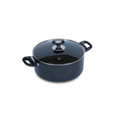 TPR NS GLAMOUR CASSEROLE WITH LID IB (ASH)-28CM