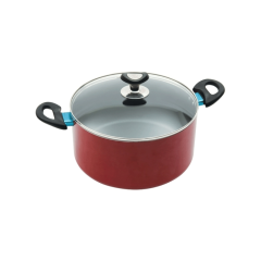 TPR NS GLAMOUR CASSEROLE WITH LID (RED)- 28CM