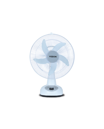 VISION Rechargeable Table Fan 14'' White USB Charger