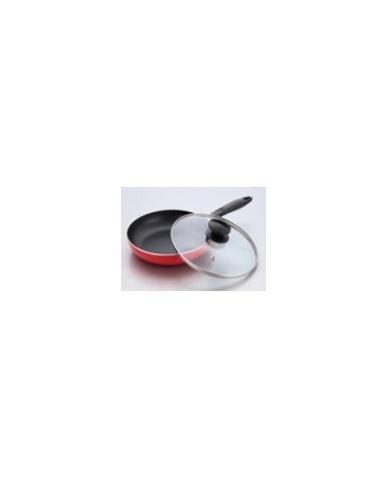 TPR NS Glamour Fry Pan With Lid IB (Red)-28cm