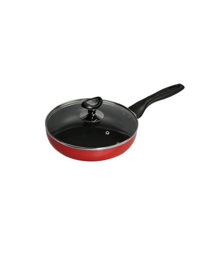 TPR NS Regular Fry Pan with Lid (Red) - 22 cm