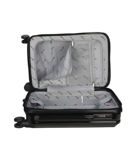 Travello Royal Zipper Luggage 20" Black