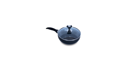TPR NS Regular Fry Pan with Lid (Black) - 24 cm