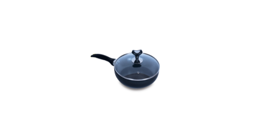 TPR NS Glamour Fry Pan With Lid (Ash)- 28cm