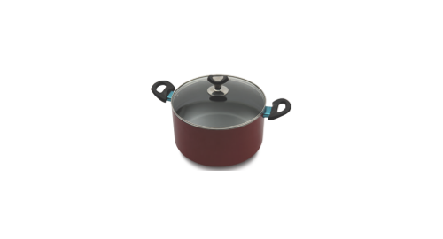 TPR NS Glamour Casserole with Lid (Red) - 24 cm