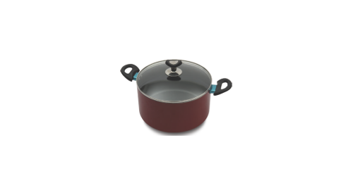 TPR NS Glamour Casserole with Lid (Red) - 22 cm